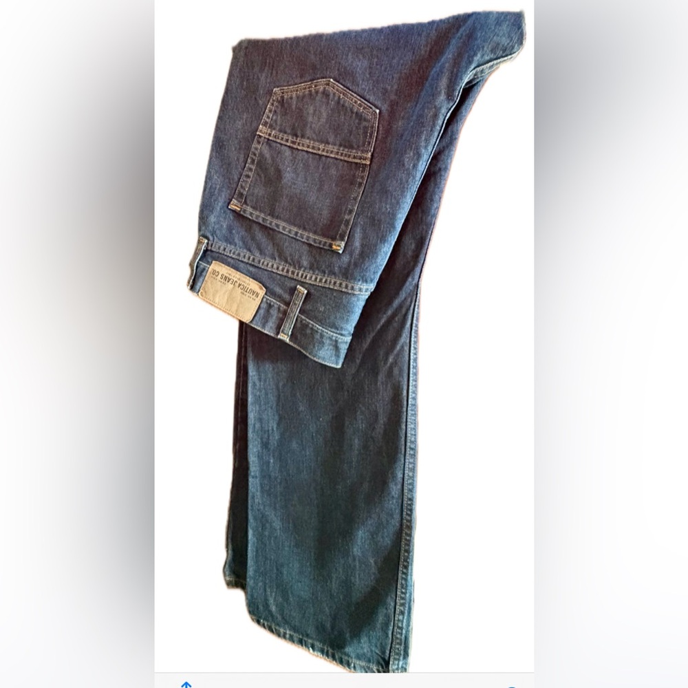 Nautica Men's Dark Wash Relaxed Fit Bootcut Jeans Size 40 / 34